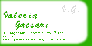 valeria gacsari business card